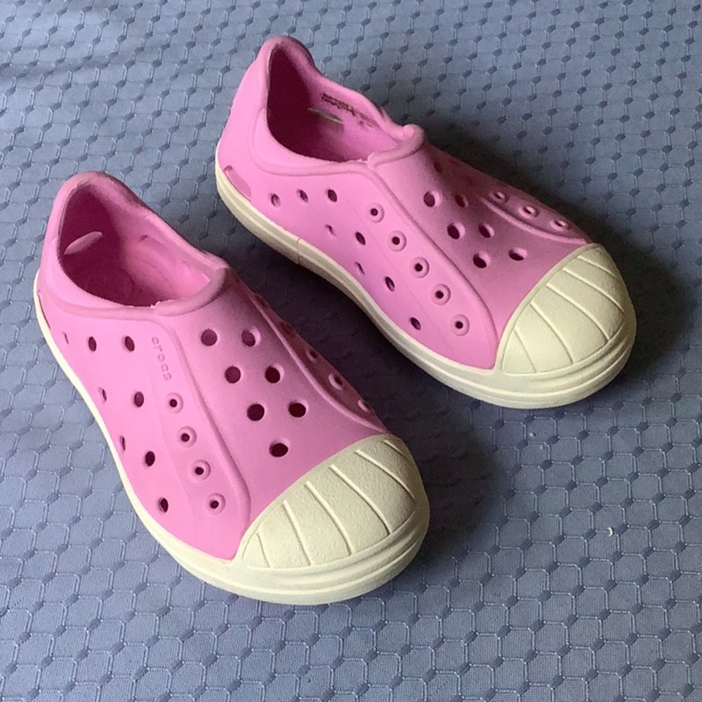 Crocs Kids Pink Bump It Toddler Shoes size 8